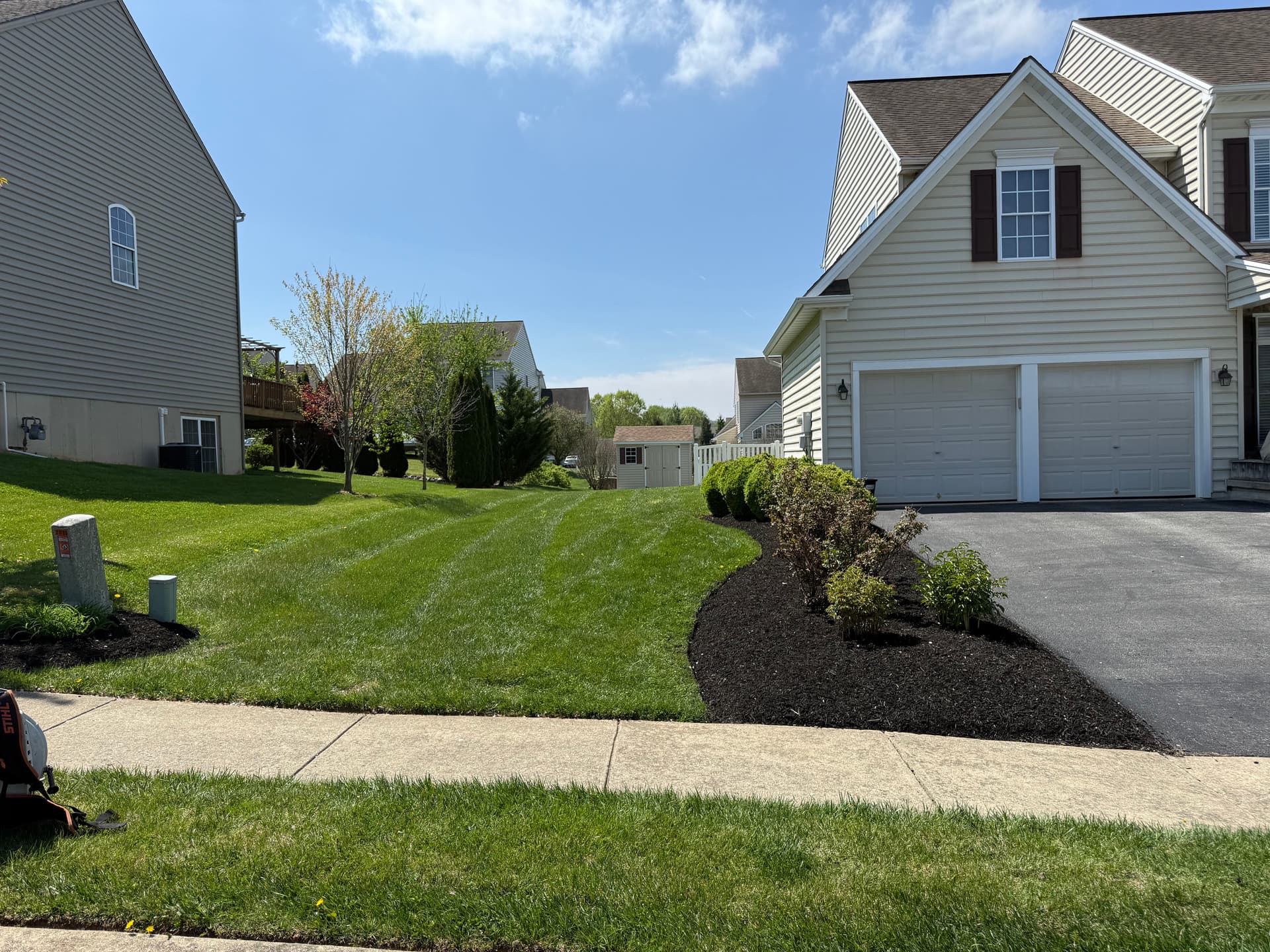 Gallery photos for Fresh Mulch and Lawn Mowing That Took This Property to Another Level: Image #1